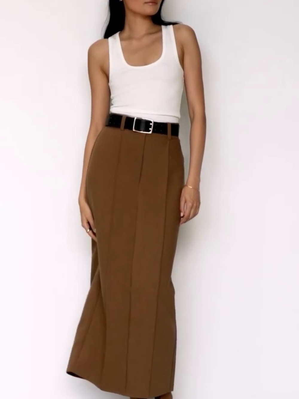 DISSH Rowan Midi to Maxi Trouser Skirt Camel US 4